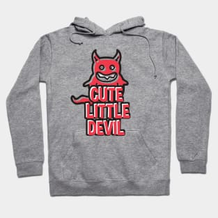 Cute little devil illustration funny gift Hoodie